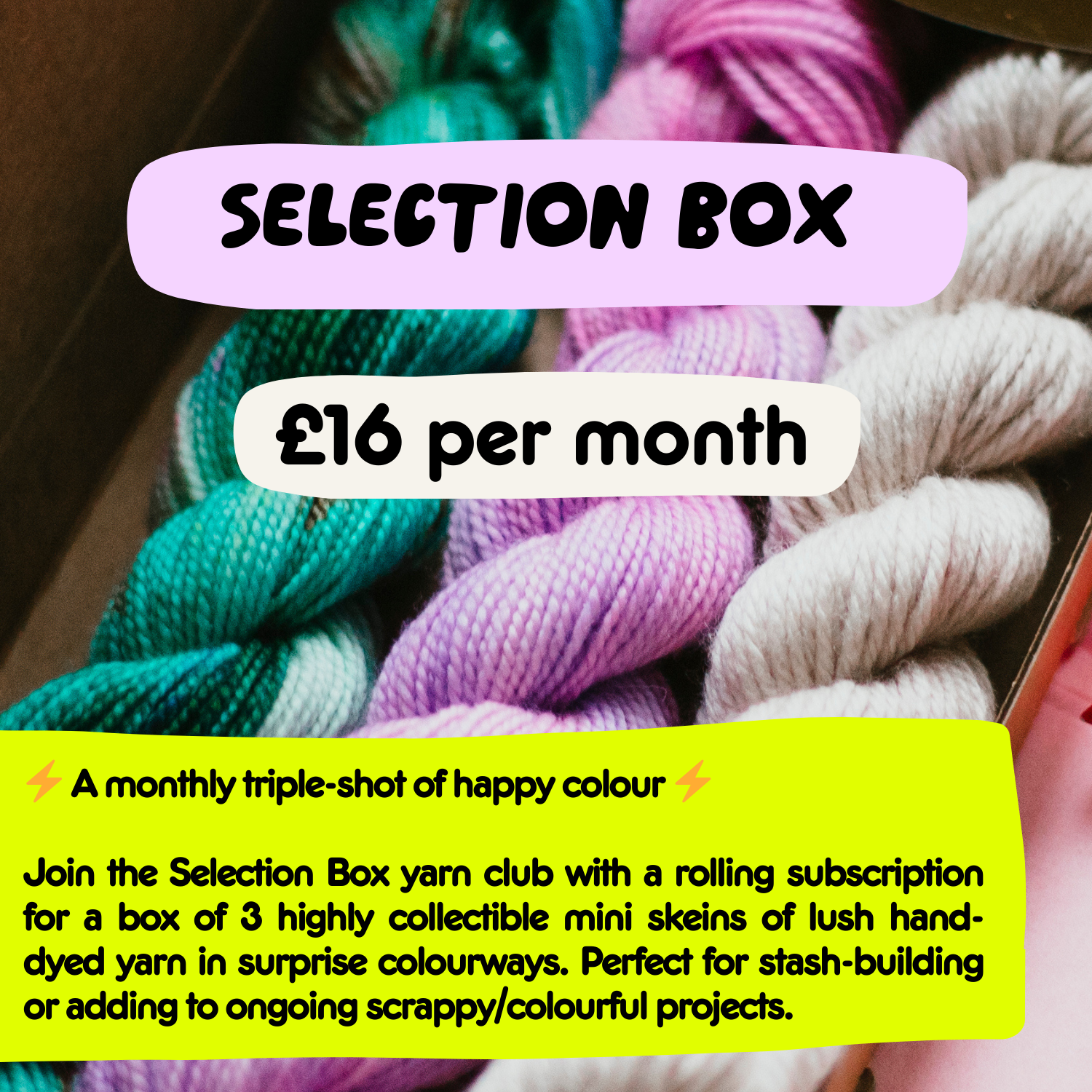 Selection Box: Mini Skein Subscription Club (3 x 20g)