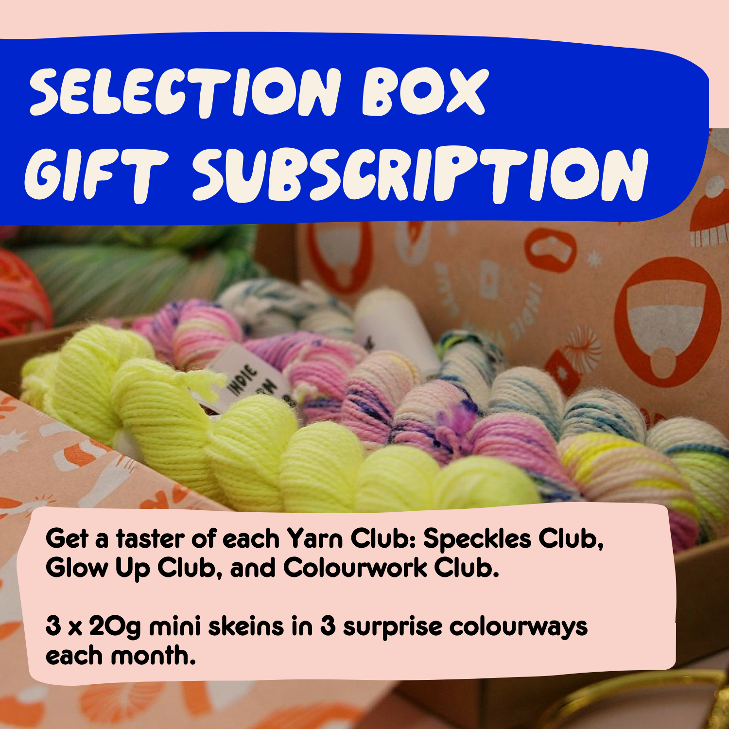 6 Months of Mini Skein Selection Box - Indie Yarn Gift Subscription