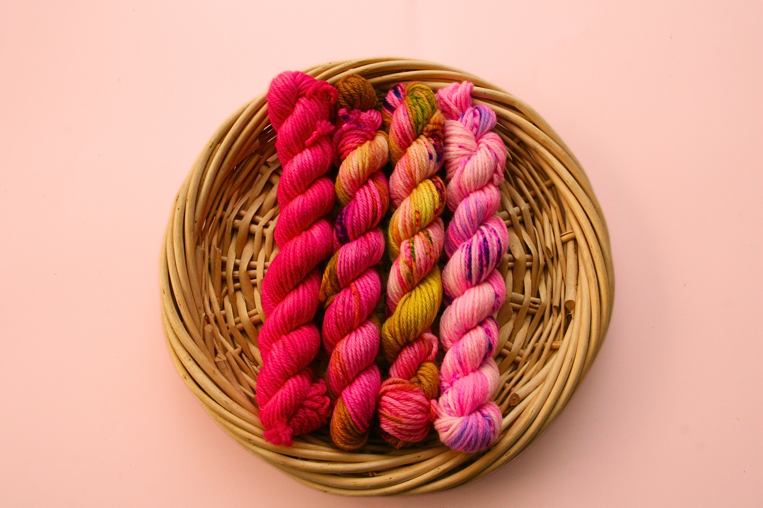 Sample Sale - Pink 4 x 20g Mini Bundle - Plush (Merino DK)