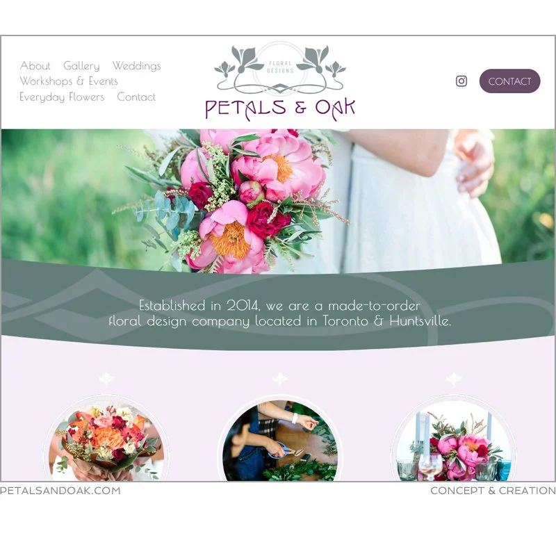 Petals &amp; Oak Website