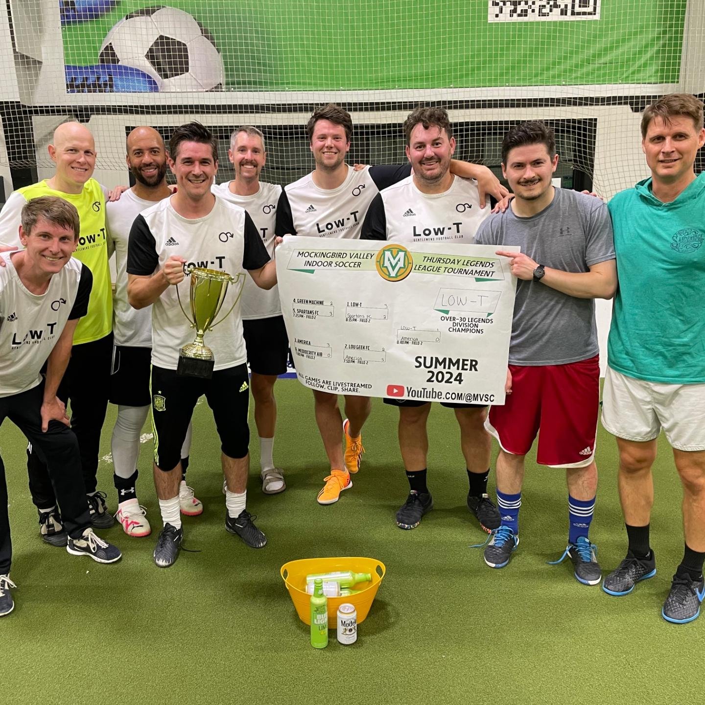 Summer 2024 Over-30 Legends Division Champions 🏆: Low-T (5-1)

Captain: Ryan Wood