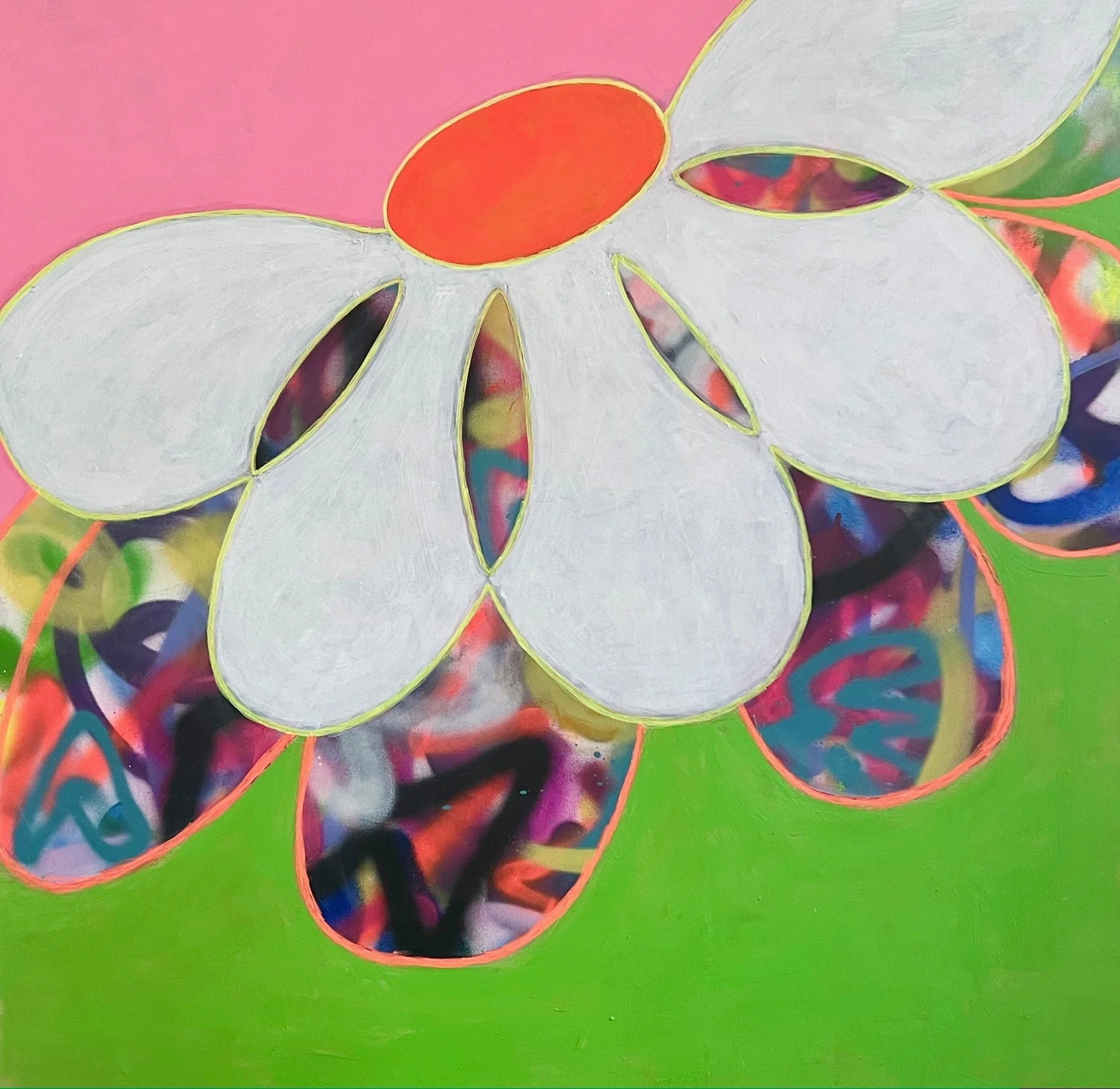 Party Girl  36" x 36"  acrylic on canvas
