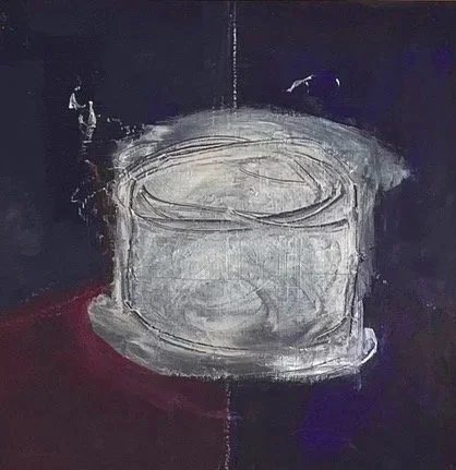 Vermeer Cake  12" x 12"  acrylic on wood   SOLD