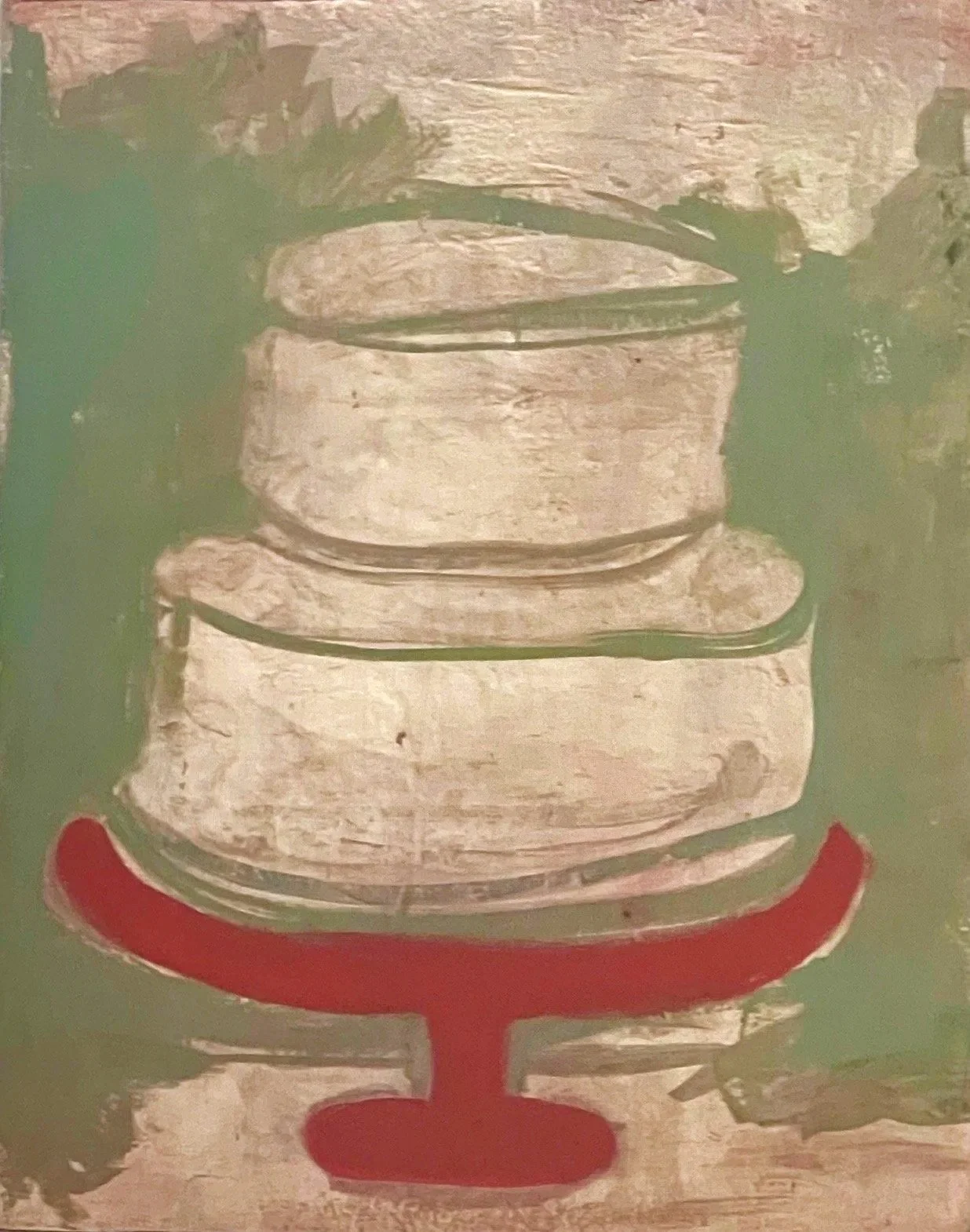 Golden Cake  24" x x 30"  acrylic on canvas