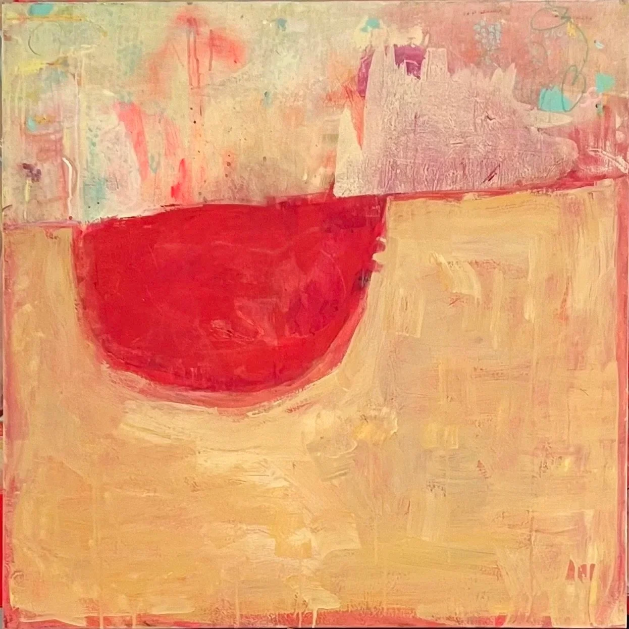 The Subtle Influence of Mercury. 36" x 36"  acrylic and oil on canvas
