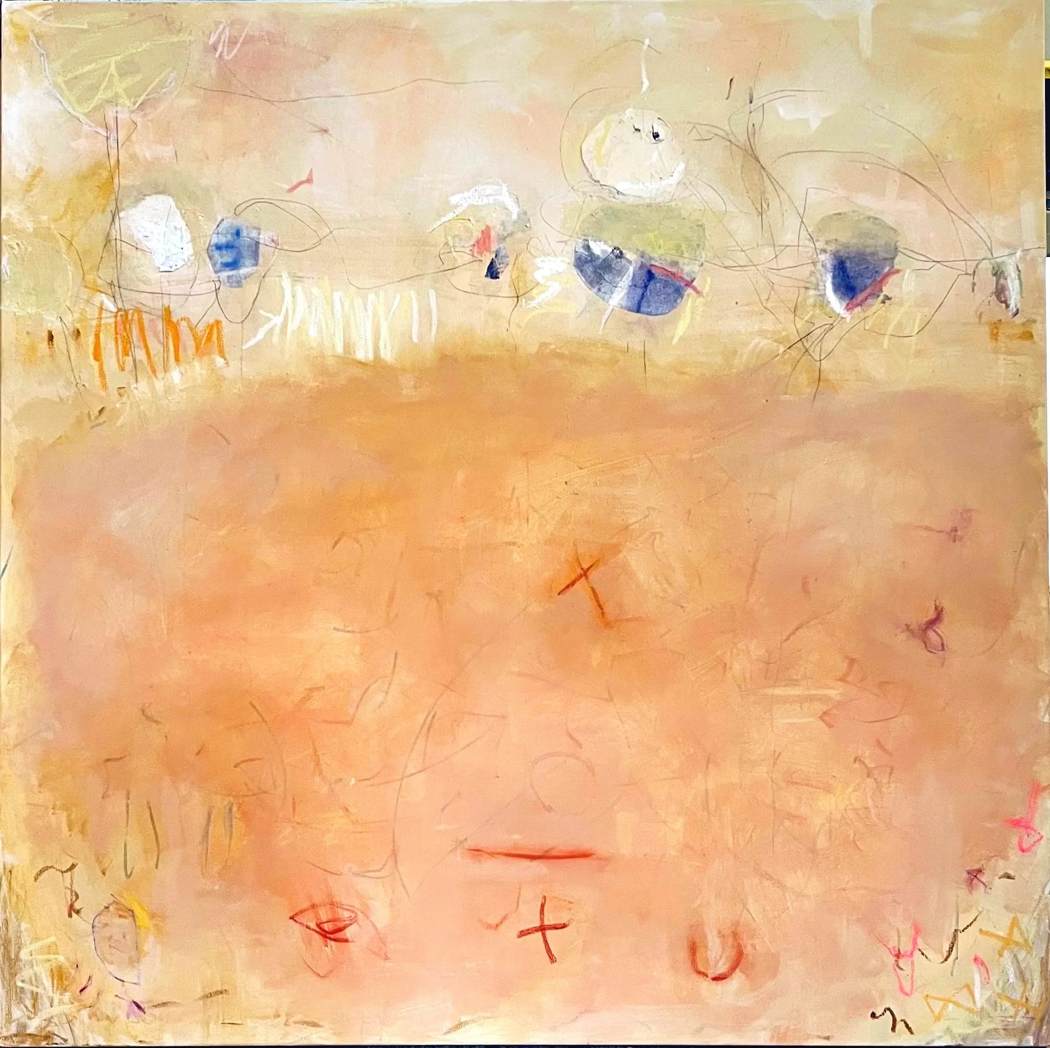 Deam Catcher. 40" x 40"  acrylic and oil on canvas