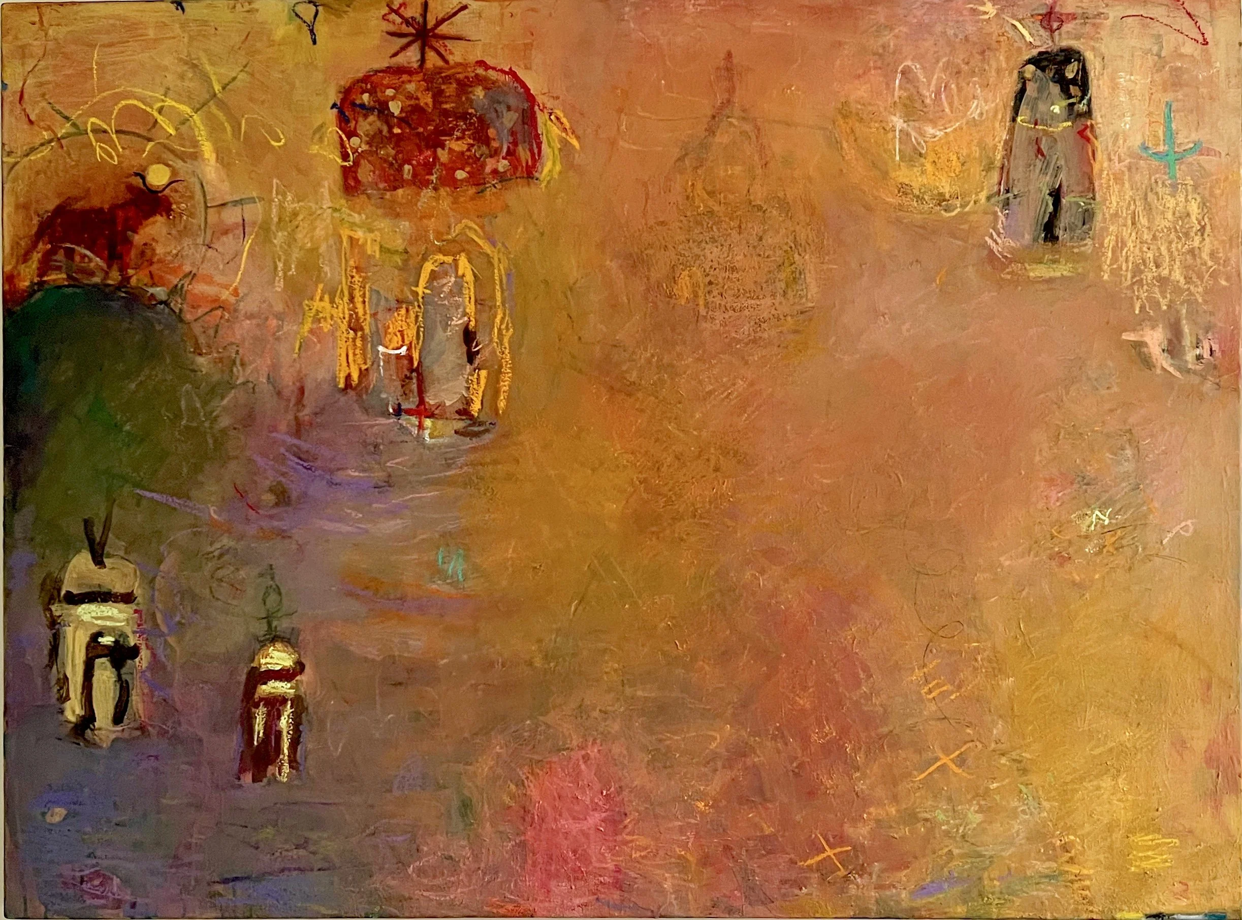 "...and no religion, too"  36" x 48"  acrylic and oil on canvas

