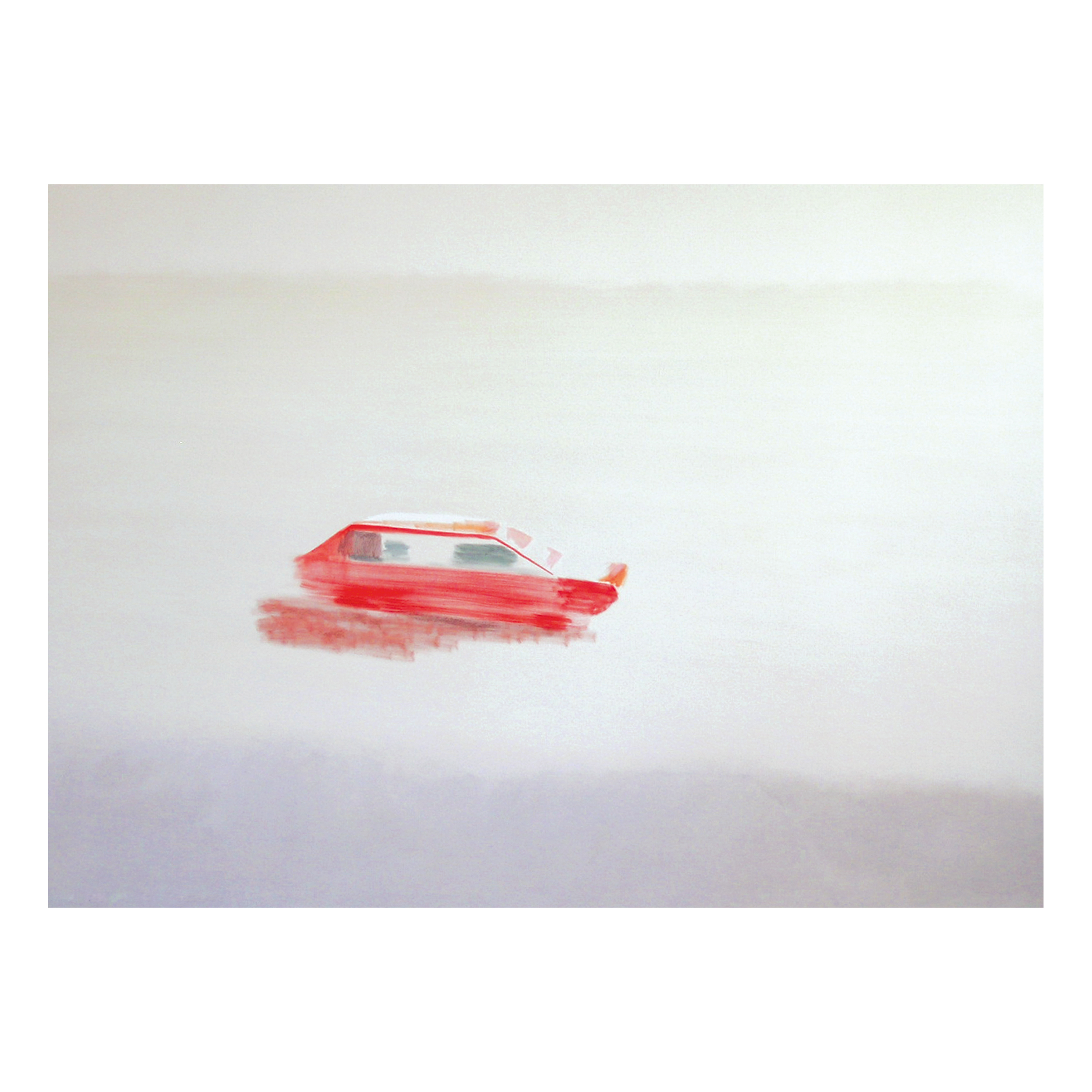  Autobahnauto rot, 2004 135 x 200 cm Acryl auf Nessel 