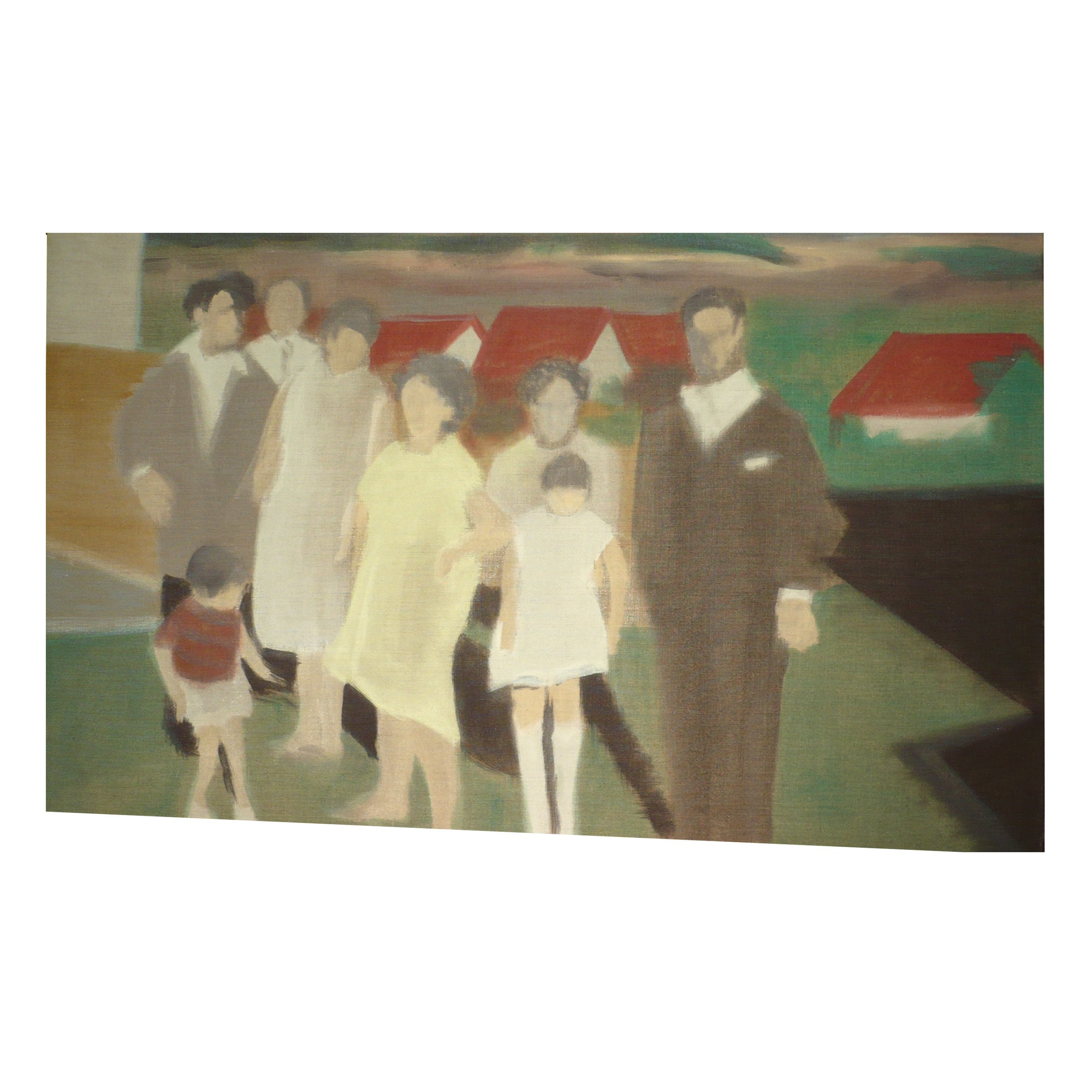  Familientreffen 1968 67 + 70 x 114 cm Acryl auf Leinen 