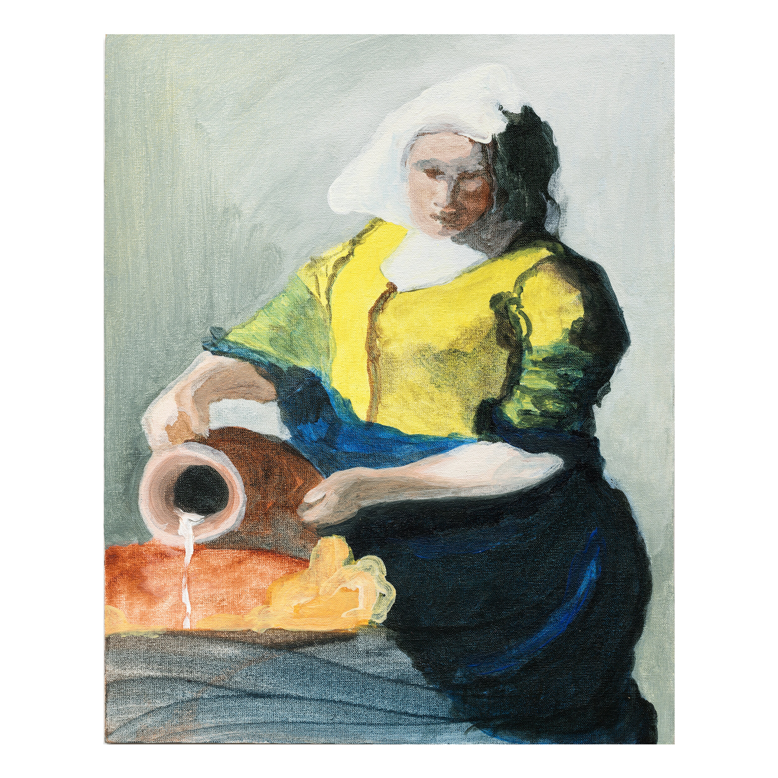    Frau mit Krug 30 x 24 cm Acryl auf bespanntem HDF   