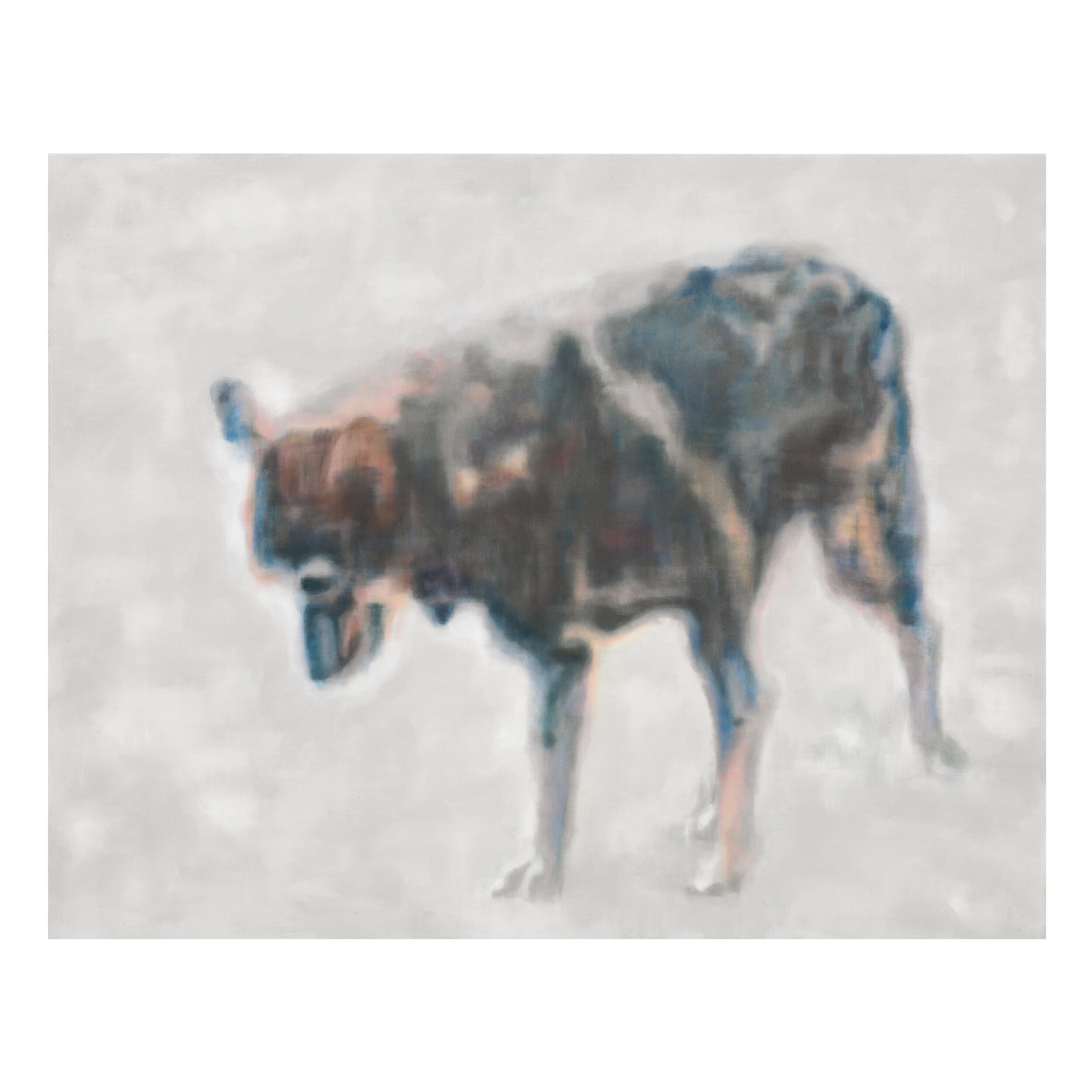  o.T.(kotzender Hund), 2009 110 x 145 cm Acryl auf Baumwolle Foto: Wolfgang Günzel 