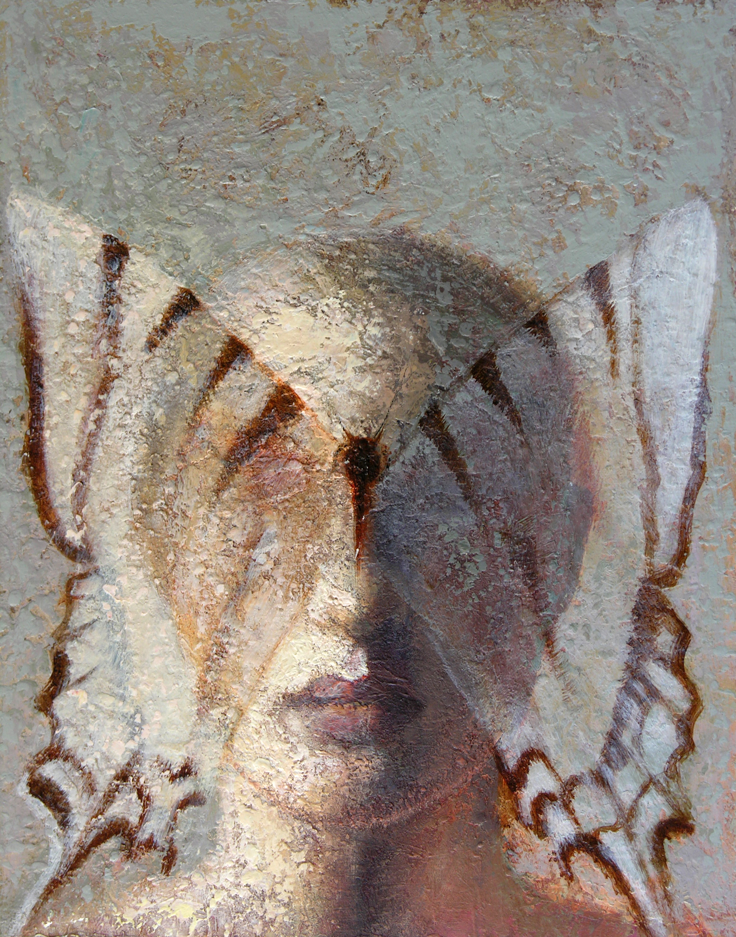 "Winged Mask I", Acrylic, 12"W x 16"H