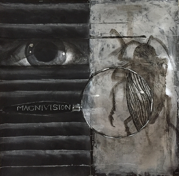"Magnivision", Acrylic, Chalk, 18"W x 24"H