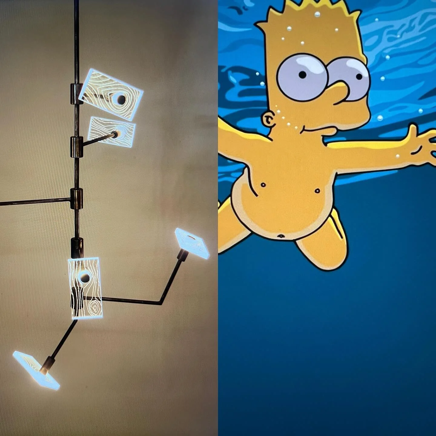 This is a commission from 2018 for an entry stairwell in FL.  LED modules illuminating hand carved acrylic faux wood 1x4s with Bart Simpson posing for the form.  One can never know when and where inspiration might strike! 

#bartsimpson #customchande