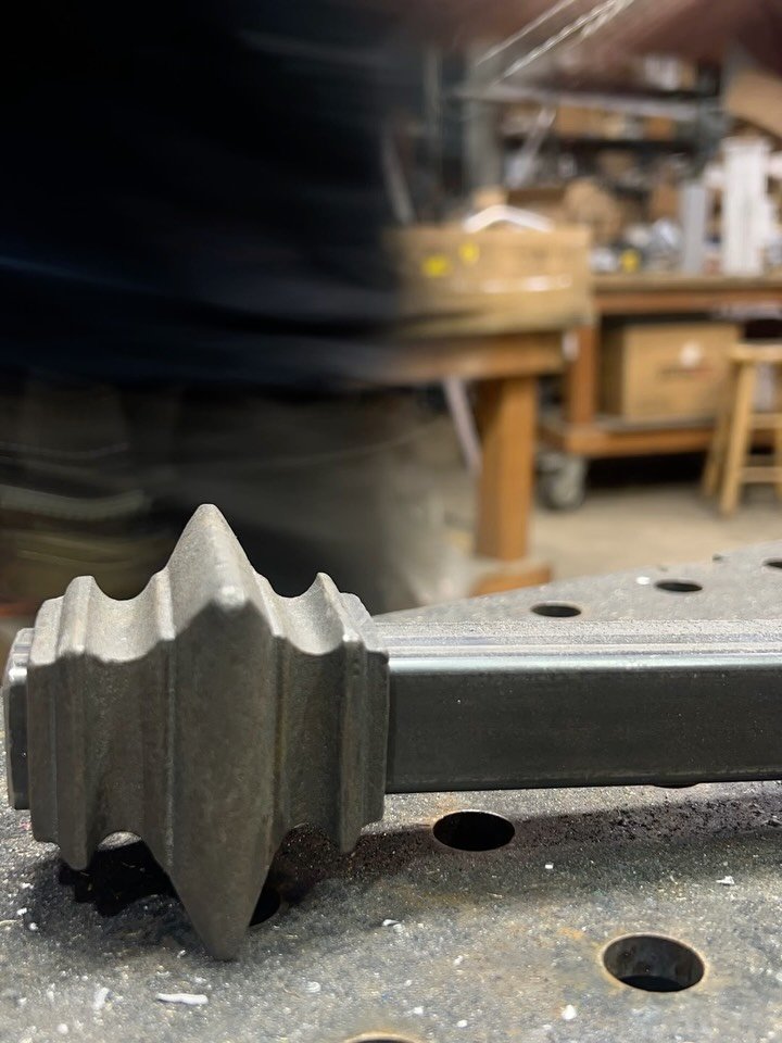 Working on a traditional fireplace bench for a local racket club.  The steel bench base is off to the powder finisher on Monday.  Meanwhile, I will be brass plating the accent pieces as shown in the video.  Pretty cool process transferring brass to h