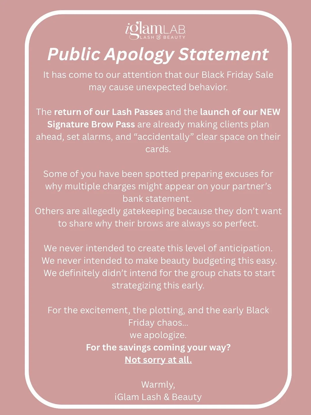 Our Black Friday Sale is almost here&hellip; and yes, it&rsquo;s that good. 👀✨

Here&rsquo;s what&rsquo;s coming (and why everyone is already plotting):

⭐ LASH PASSES ARE BACK! (Black Friday Exclusive)
3 two-week fills at a discounted rate
&bull; C