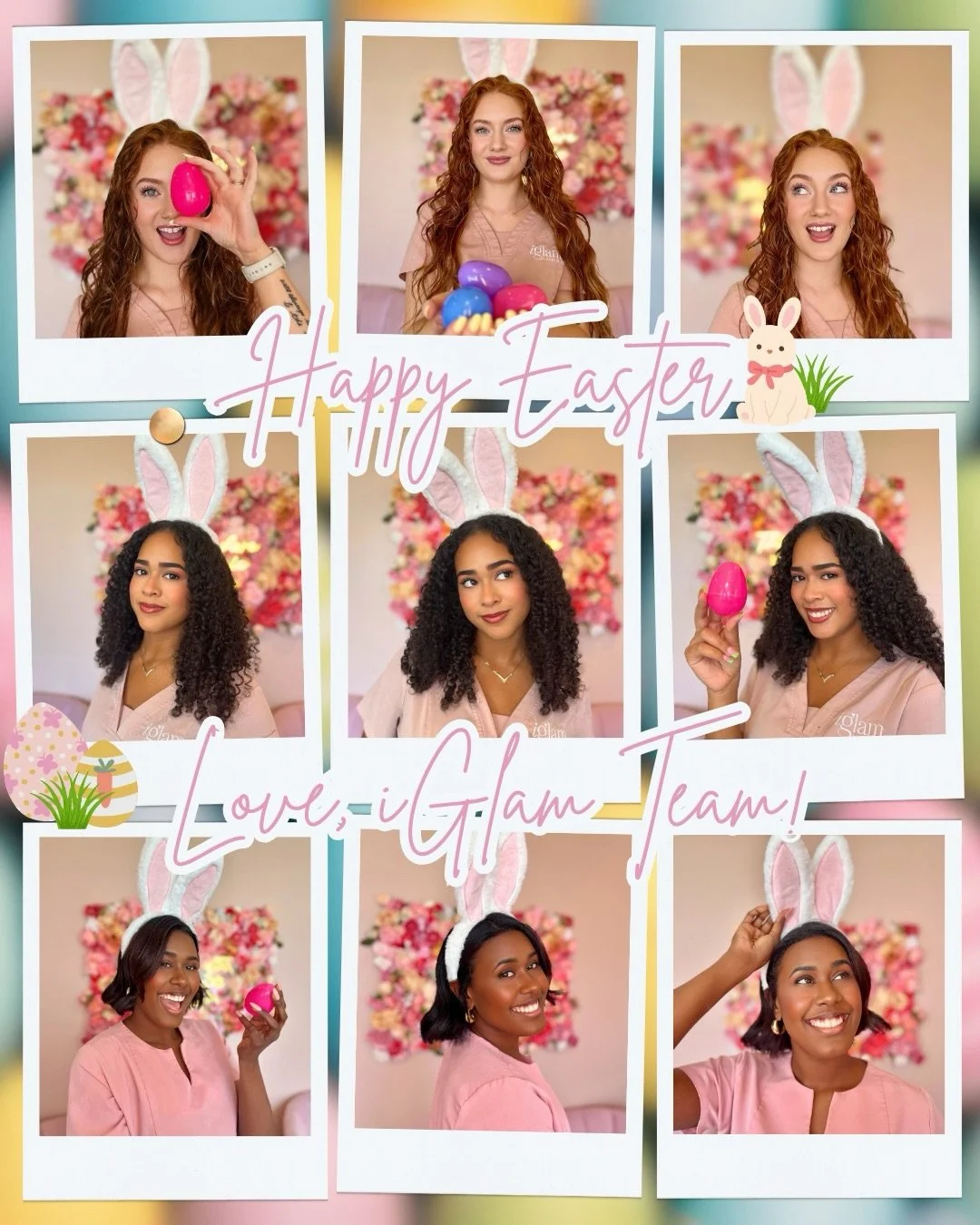 Happy Sunday &amp; Happy Easter from the iGlam Team! We hope you&rsquo;re enjoying your weekend and we&rsquo;ll see you tomorrow! 😘🐰💐☀️
.
.
.
.
.
.
#easter #iglamlab #jaxlashes #jaxbrows #904lashes