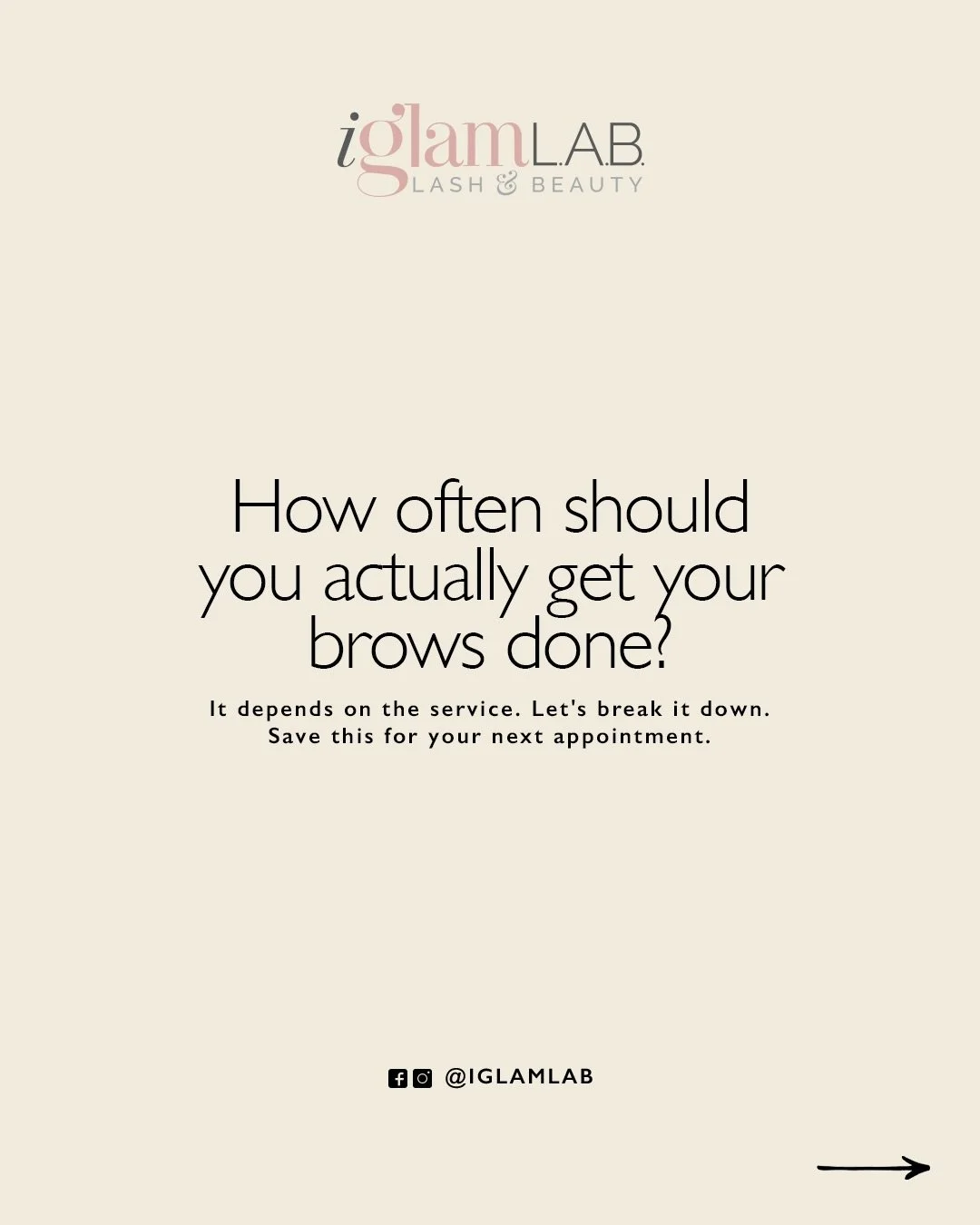 Lash Tip Tuesday: When should you rebook your brow maintenance? 🤔

The truth is, there&rsquo;s no one-size-fits-all answer. Threading, tint, and lamination all work on different timelines, and knowing the difference is how you keep your brows lookin