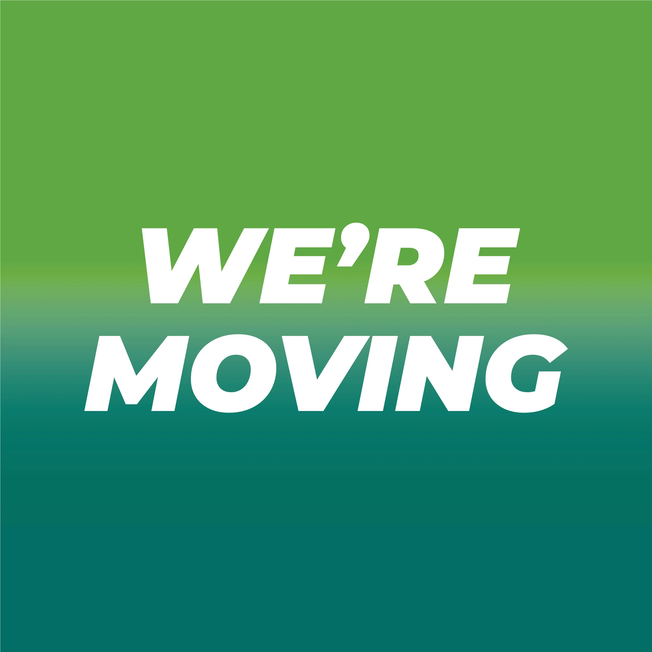 We're Moving!