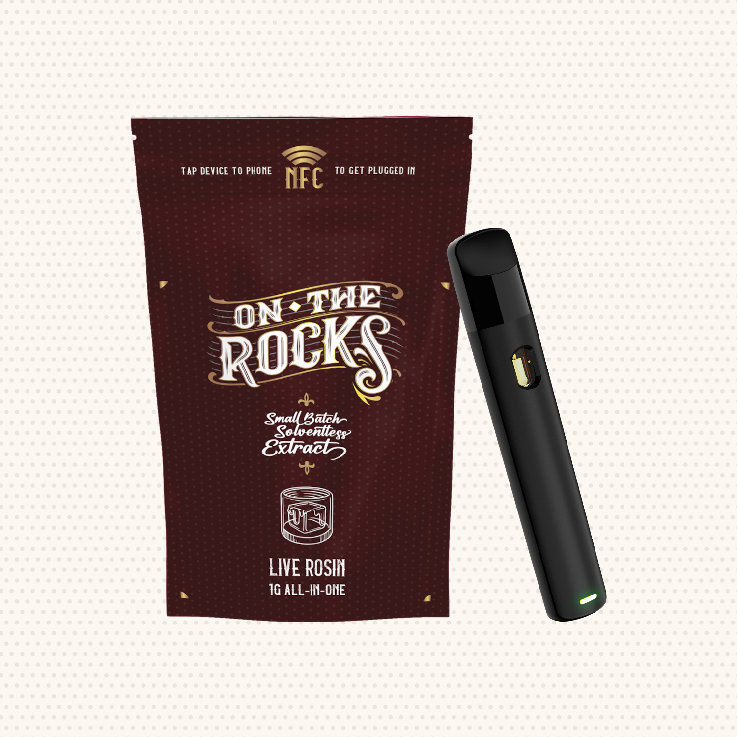 On The Rocks - GMO Skunk Live Rosin AIO 1g T842 I 26034
