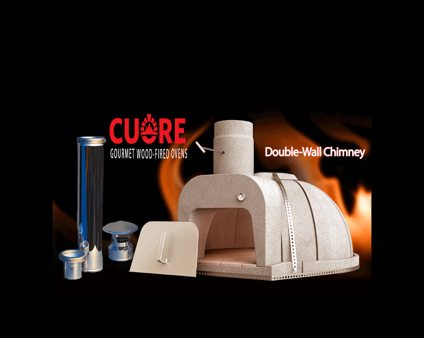Cuore Ovens modular assembly wood-fired oven kit with double-wall