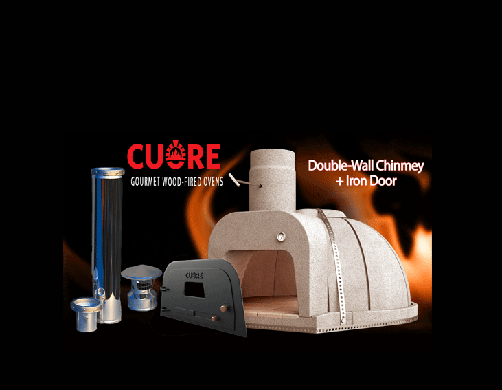 Cuore 1000+ Double-Wall Chimney + Iron Door - $ 2,350.00