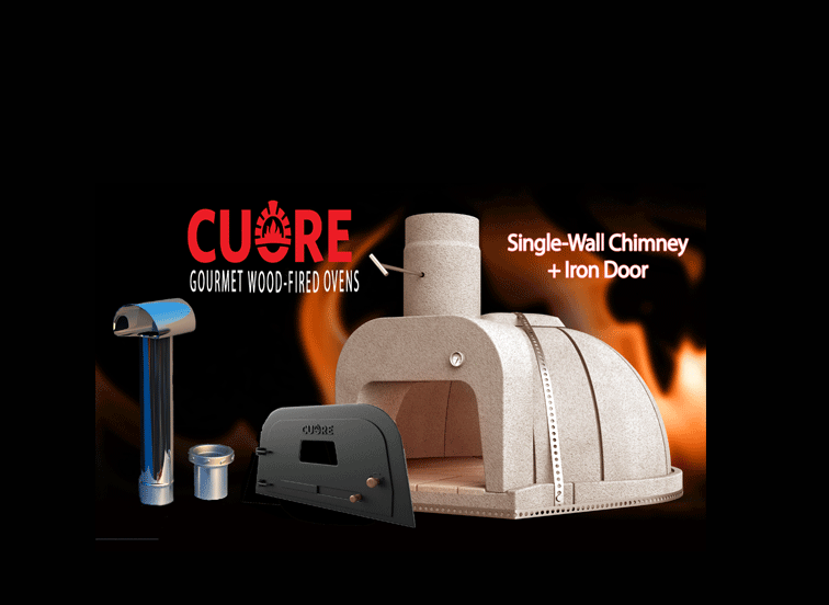 Cuore 1000+ Single-wall Chimney + Iron Door - $ 2,200