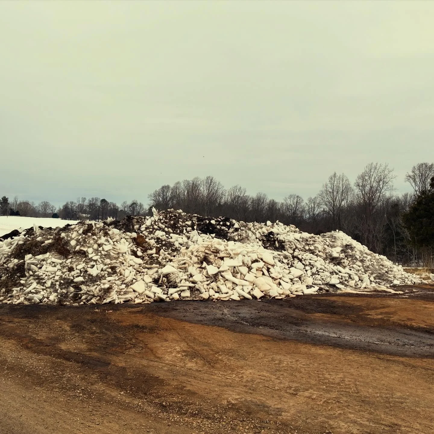 It&rsquo;s no Mt. Chipotle, but we have our own snow mounds here on site from all the clearing to get open. Any guesses on how long they stick around?
