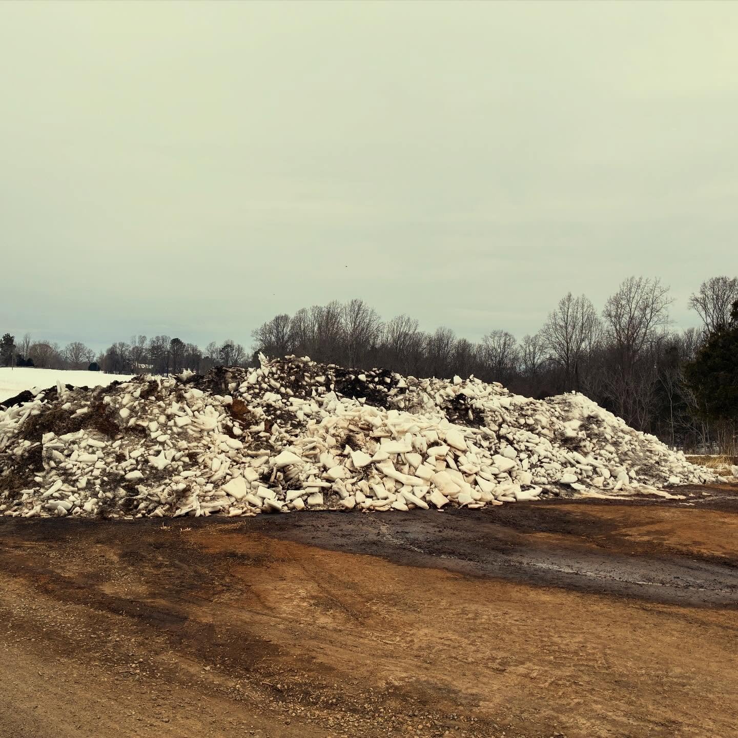It&rsquo;s no Mt. Chipotle, but we have our own snow mounds here on site from all the clearing to get open. Any guesses on how long they stick around?