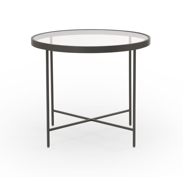 Vienna Round Side Table With Glass Top Ruby Livingdesign Vienna Round Side Table With Glass Top, Ikea White Metal Round Side Table