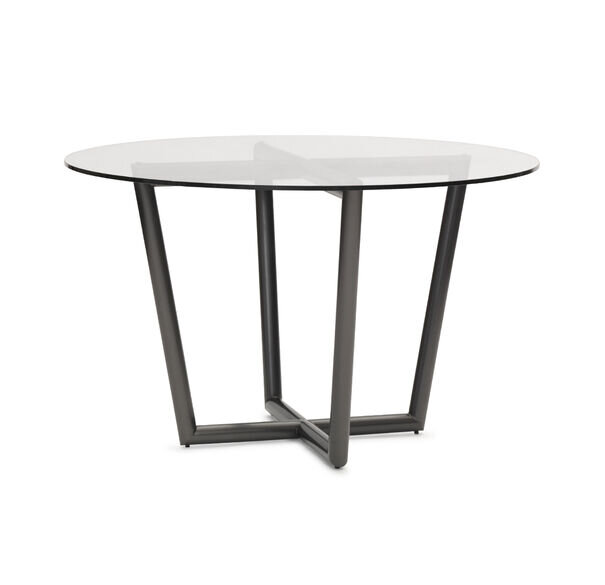 Modern 48 Round Dining Table Ruby, 48 Round Black Pedestal Table