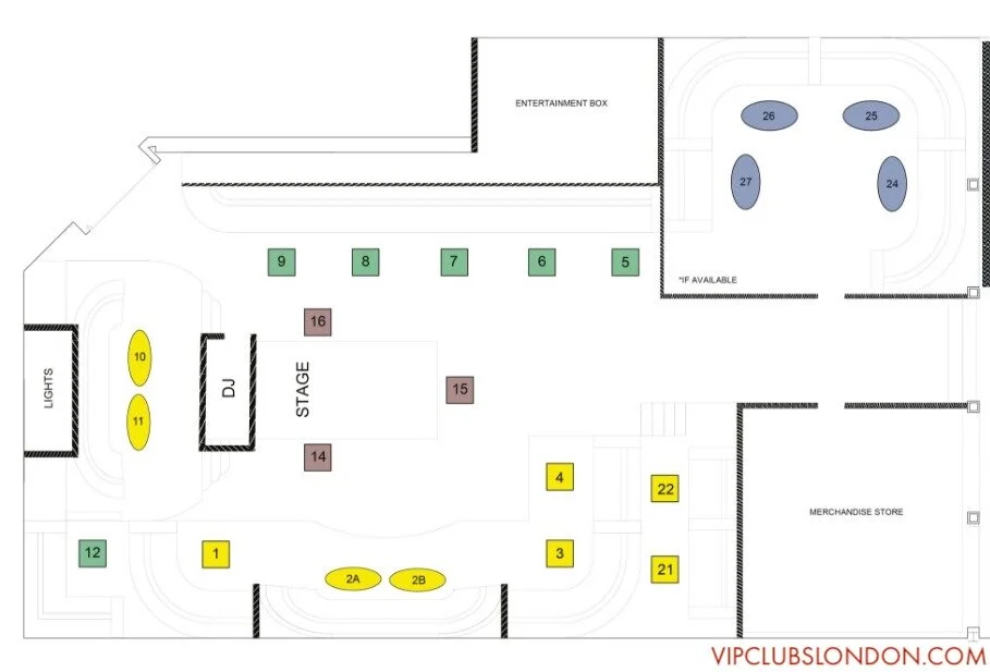 Reign - Table Plan — VIP CLUBS LONDON