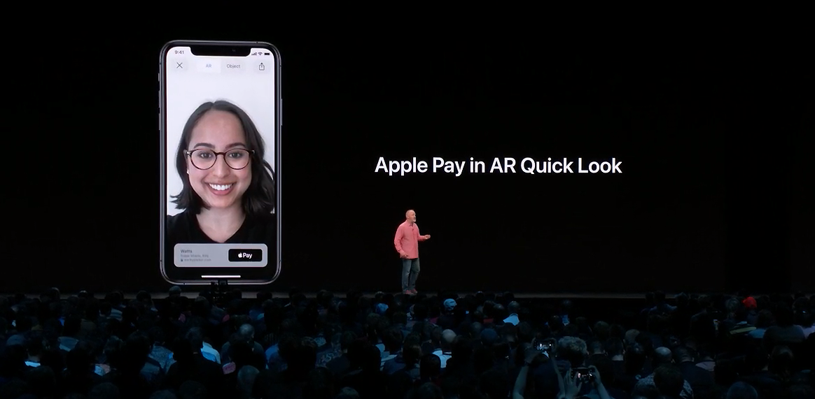 Geoff Stahl on stage at WWDC 2019