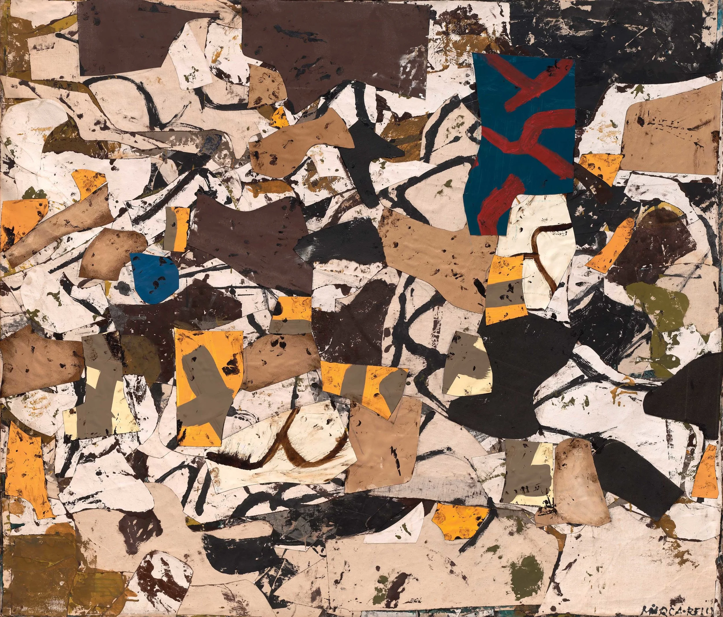 Conrad Marca-Relli – L-R-8-57, 55.5 x 64.75 inches, 1957, painted collage