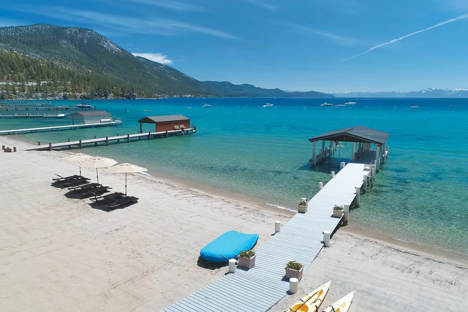 1145 Vivian Lane lakefront private beach, pier and moorings