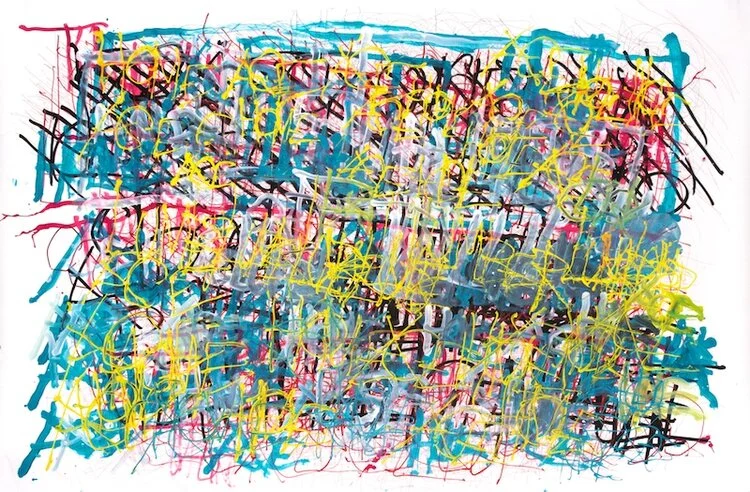 Dan Miller, Untitled, (DM 1193), 2019, Work on paper, 55.5”x84”, courtesy Creative Growth Art Center