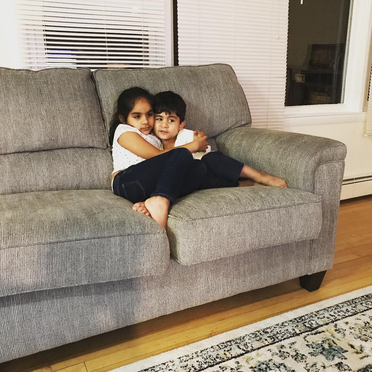 Sibling love at its natural best. 
You both are growing up together with so much love. 
You make your own games.
You marvel at things together and learn new things every day.
You share your world beautifully together. 
You take care of each other and