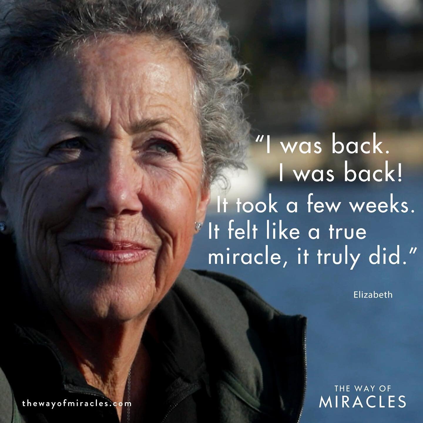 Watch Elizabeth&rsquo;s Miracle story on thewayofmiracles.com #healing #thewayofmiracles #imback #eatingproperly #supplements #truemiracle