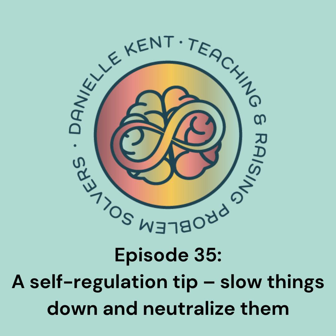 Episode 35:  A self-regulation tip – slow things down and neutralize them