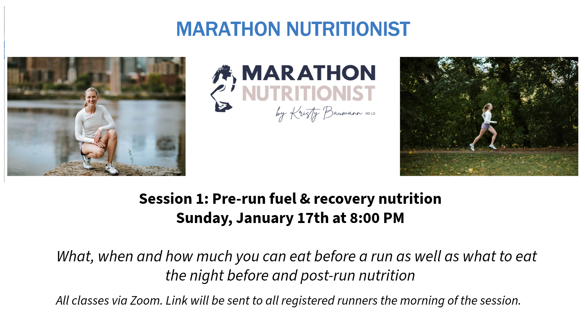 Session 1: Pre-run fuel &amp; post-run fuel