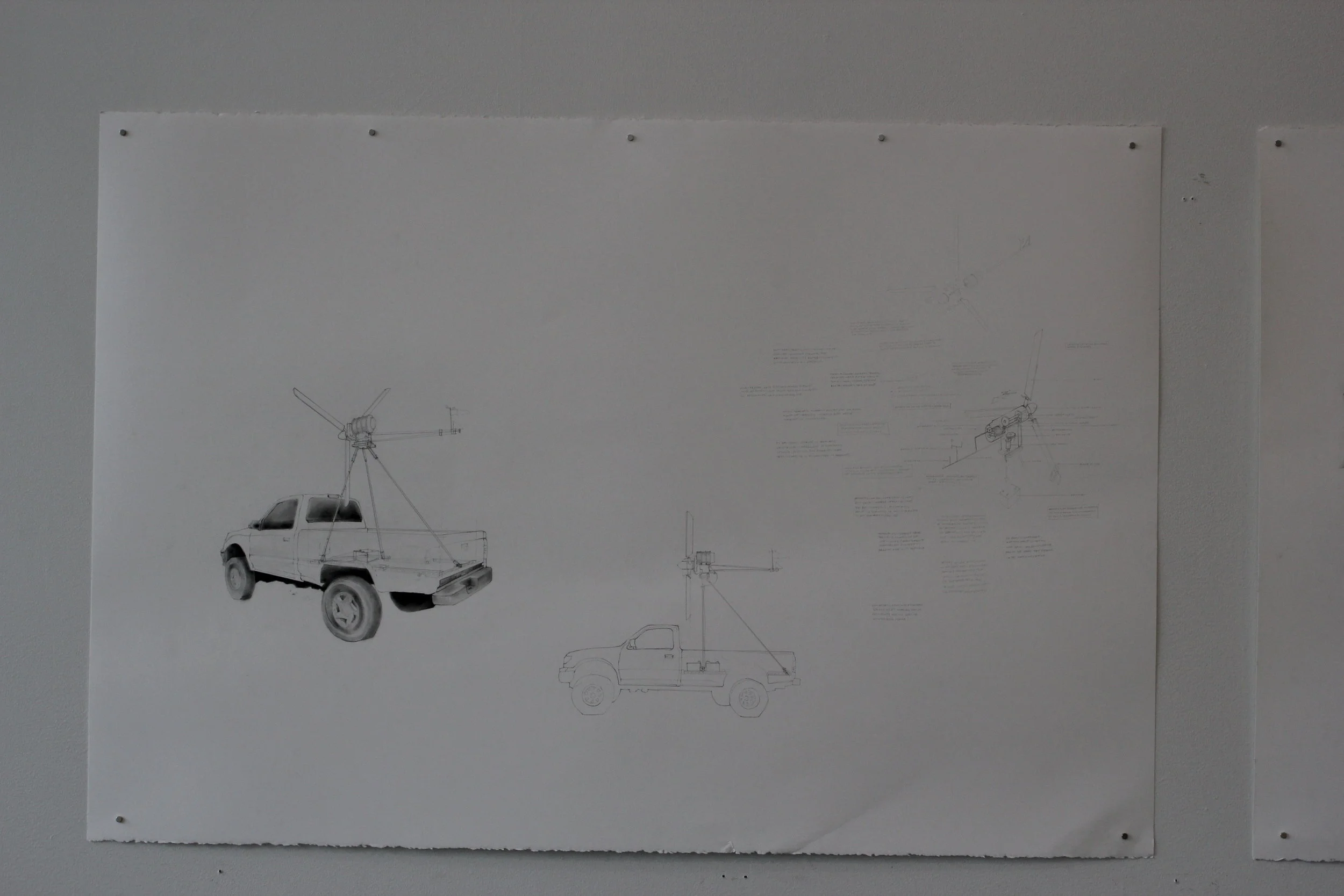 Marian April Glebes, A Modest Proposal for a Current Future 1 (Wind Turbine in the Bed of a Pickup Truck)