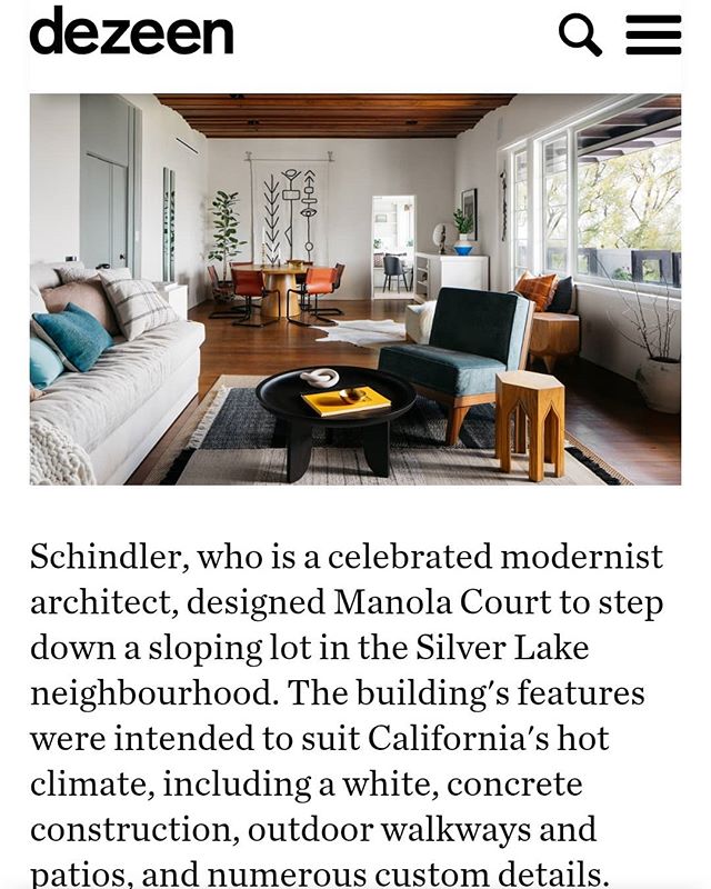 @bridgetcogley wrote a wonderful piece about the Manola Court restoration for @dezeen (pictured is the living and dining room in the penthouse). The reviews are in: &quot;WOW. Kuddos. Seriously&quot; and &quot;Damn, I love seeing these original moder