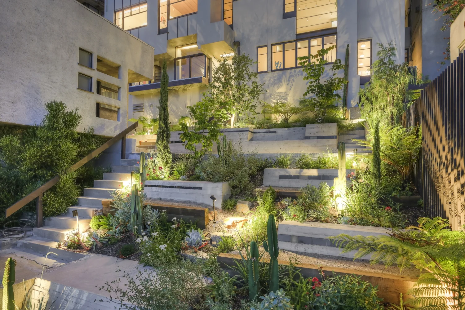 The central courtyard at Manola Court.