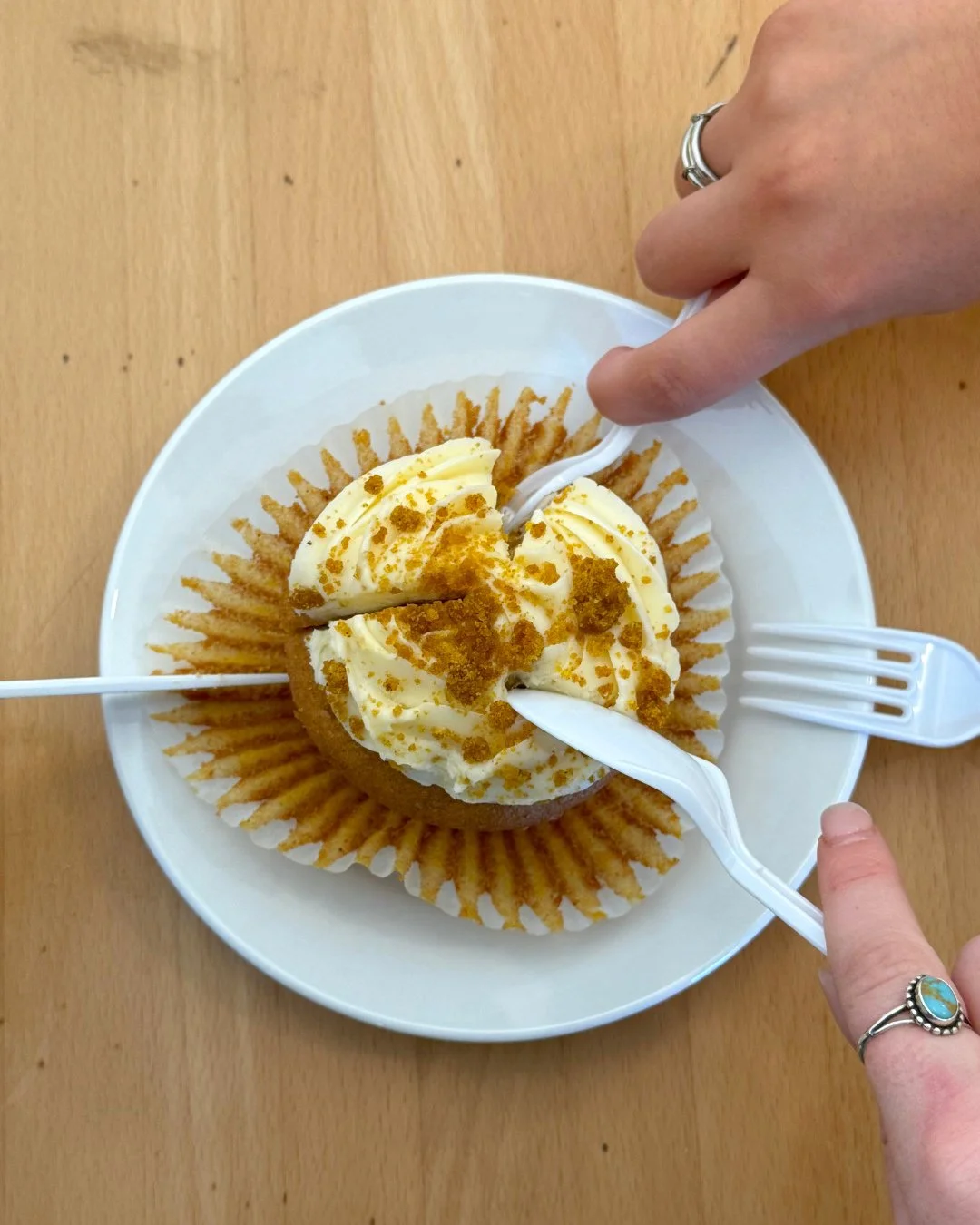 We do not joke around about the Pumpkin Muffin with Cream Cheese Frosting!⁠
⁠
These have been an absolute fan favorite and we know exactly why!⁠