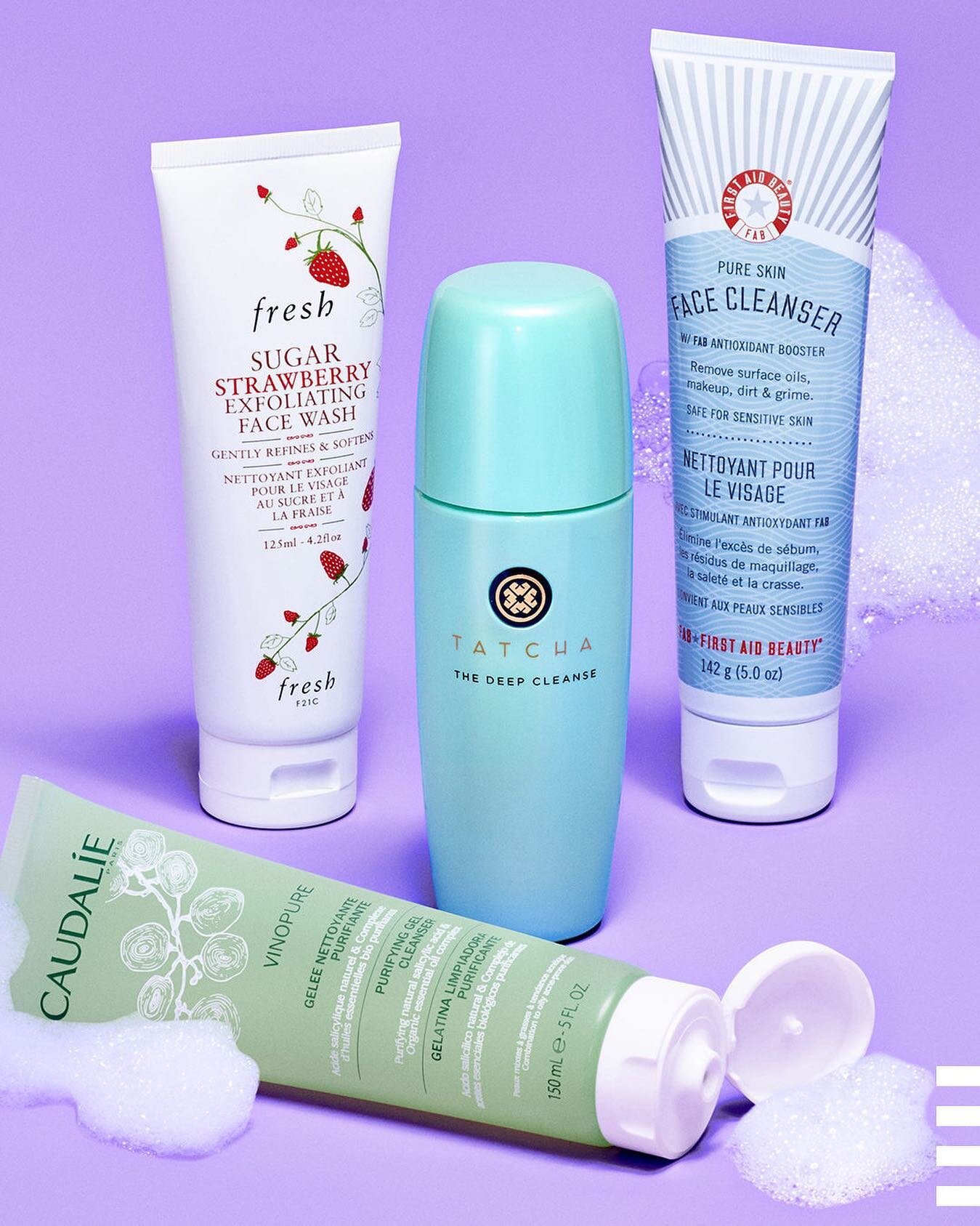 Dirt 🙅🏿&zwj;♀️Oil 🙅🏻&zwj;♂️Negativity 🙅🏽&zwj;♀️ These cleansers are here to remove all of it. Which one is a YUP for you? 
&hellip;
@caudalieus @freshbeauty @tatcha @firstaidbeauty