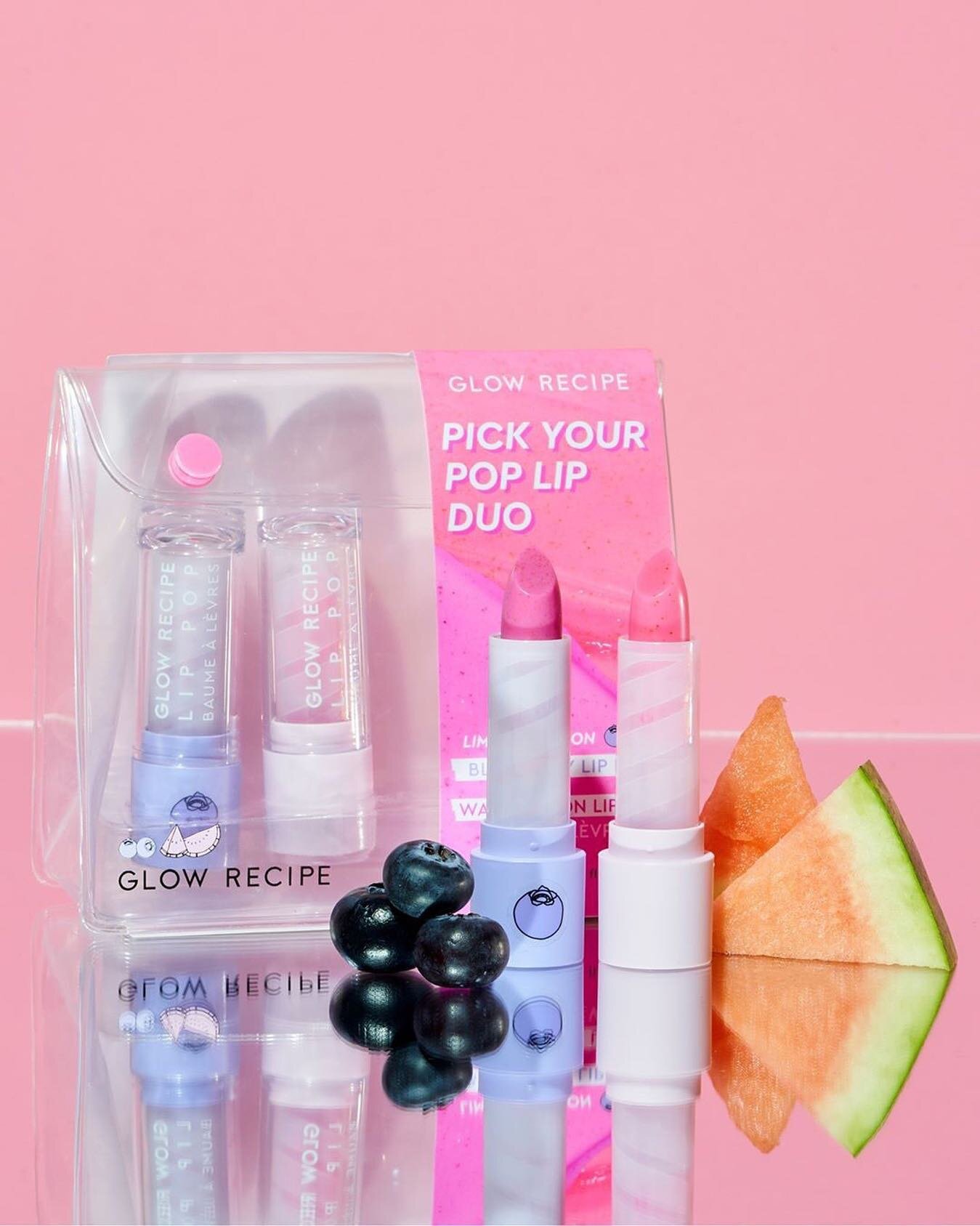 From our friends at @glowrecipe Yes, that's right&mdash;there's a new Lip Pop in town 💜🍉 You can snag the juicy new Blueberry Lip Pop alongside our OG Watermelon Lip Pop in the new Pick Your Lip Pop Duo Set. Here's how the formulas work to give you smooth, hydrated, and tinted lips:⁠
👄 Coconut flower sugar and flower-derived AHA exfoliate and smooth lips (see ya, flakes!). The best part? You don't have to wash it off&mdash;the sugar melts into lips.⁠
👄 Nourishing oils and fruit extracts soothe, hydrate, and moisturize lips.⁠
👄 Both formulas leave a tint that's unique to your pH&mdash;💜 leaves a pinky, slightly berry tint and 🍉 leaves a pretty pop of pink.⁠

Available at Sephora.