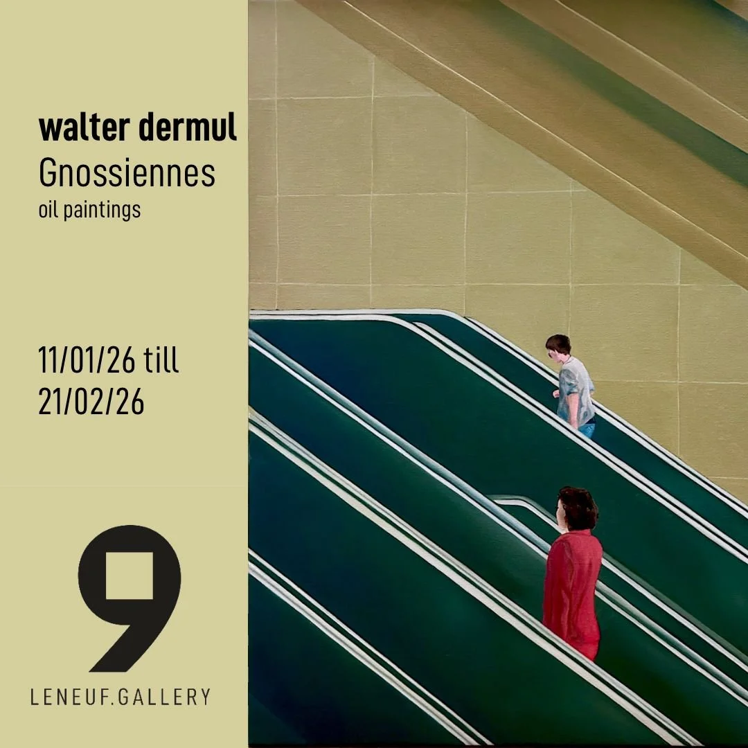 👉 Your art activity for this weekend! 

Painter walter dermul is back at the Le Neuf Gallery in Brussels with a selection of his latest oil paintings. At the core of this exhibition is the series 'Gnossiennes', a nod to Erik Satie's experimental pia