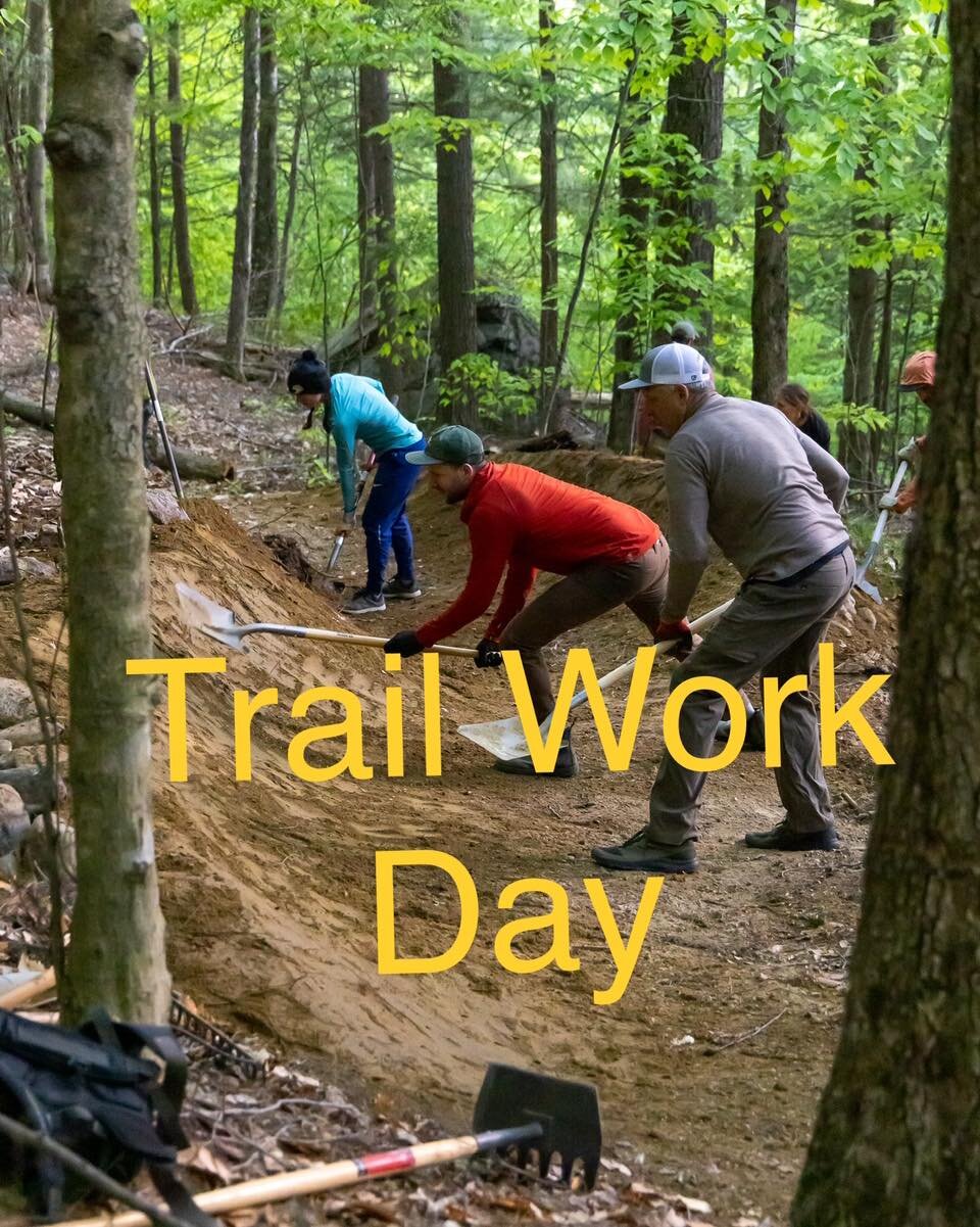 The rain looks to be holding out so join us tomorrow (Saturday 5/20) for trail work from 10-2pm. 

Meet at the Arlberg Children's Lodge at Cranmore on N Chair Rd.
Tools provided or bring your own.
Late arrivals can call or text 6034524369 for where t
