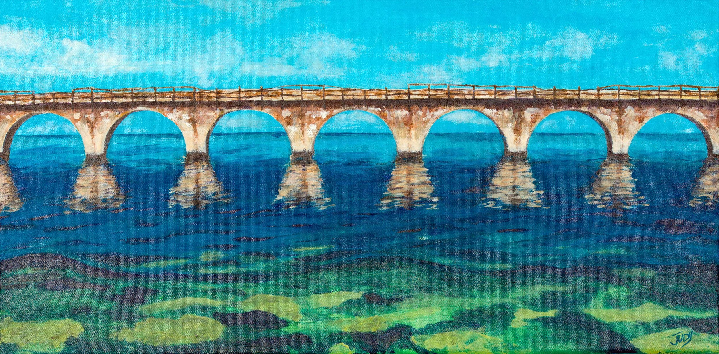 Olde Seven Mile 24" x 12" original acrylic