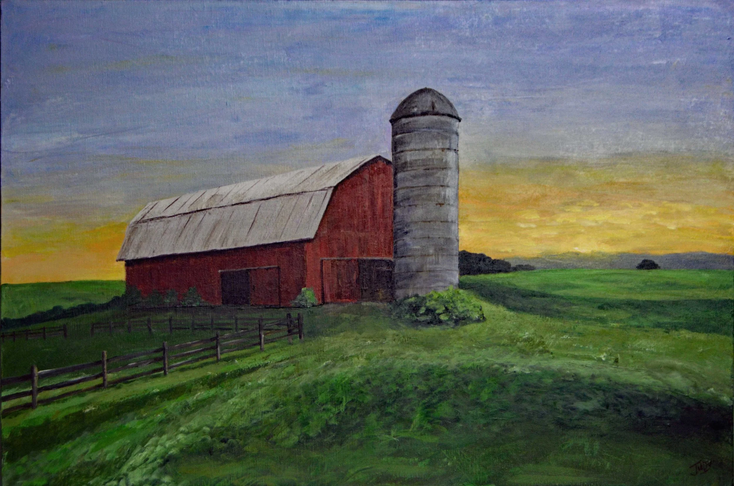 Red Barn at Sunrise